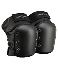 STREET KNEE PAD (OPEN BACK)(BLACK/BLACK-S)