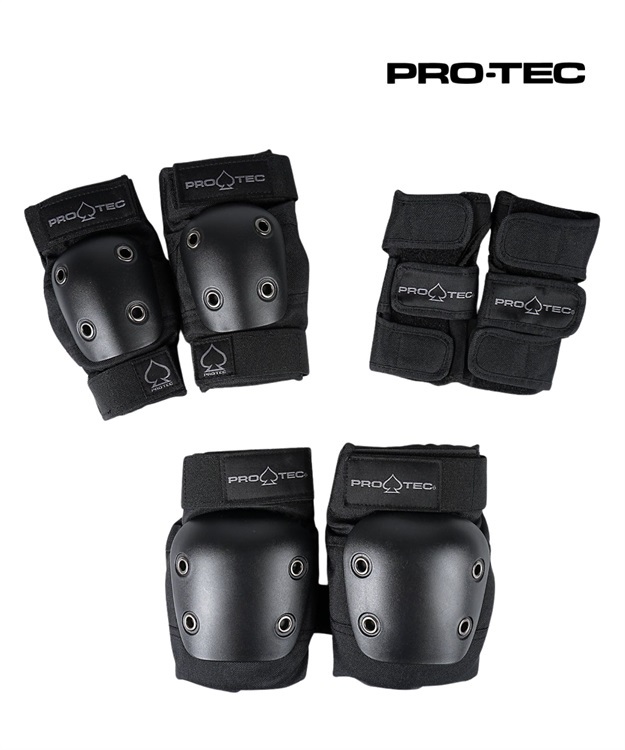 STREET GEAR JR PAD 3PACK (YOUTH SIZE)(BLACK/BLACK-SYOUTH (S))