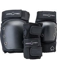 STREET GEAR JR PAD 3PACK (YOUTH SIZE)(BLACK/BLACK-SYOUTH (S))