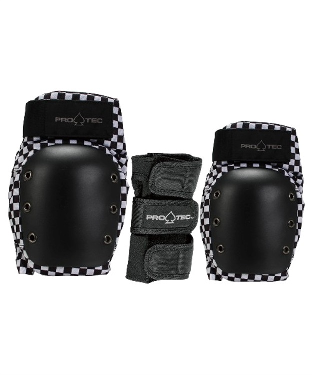 STREET GEAR JR PAD 3PACK (YOUTH SIZE)(BLACK/CHECKER-YOUTH (S))