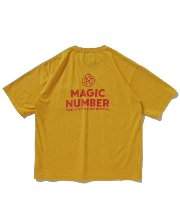 STOCK LOGO US COTTON T-SHIRT(YELLOW×RED-M)