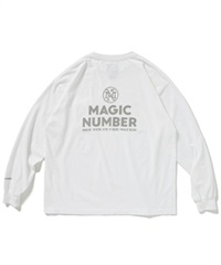 STOCK LOGO US COTTON L/S T-SHIRT(WHITE×OLIVEGREY-M)