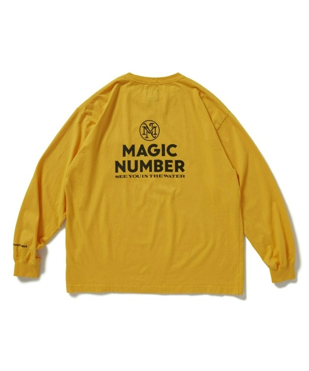 STOCK LOGO US COTTON L/S T-SHIRT(YELLOW×BLACK-M)