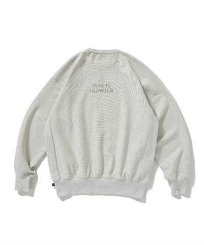 STOCK LOGO REVERSE WEAVE CREW SWEAT(OATMEAL-M)