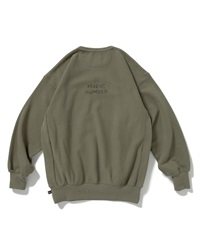 STOCK LOGO REVERSE WEAVE CREW SWEAT(OLIVE-M)