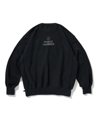 STOCK LOGO REVERSE WEAVE CREW SWEAT(BLACK-M)