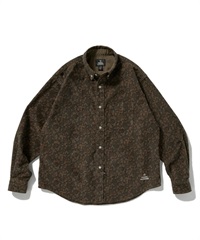 DARK PAISLEY COUDUROY B.D SHIRT(DARK OLIVE-M)