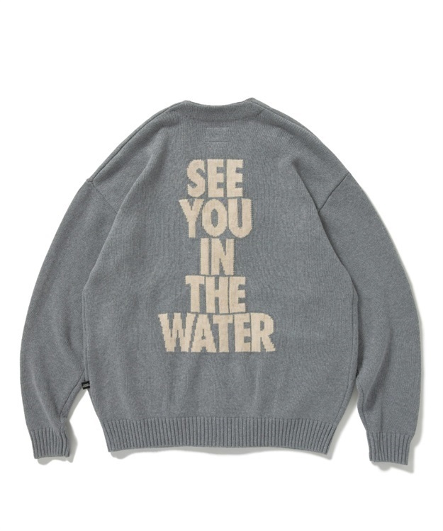 SEE YOU IN THE WATER COTTON CARDIGAN KNIT(GREY-M)