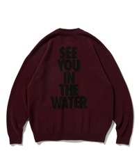 SEE YOU IN THE WATER COTTON CARDIGAN KNIT(BURGUNDY-M)