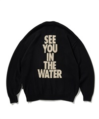 SEE YOU IN THE WATER COTTON CARDIGAN KNIT(BLACK-M)