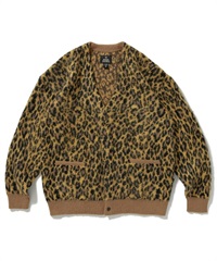 LEOPARD MOHAIR CARDIGAN KNIT(YELLOW-M)
