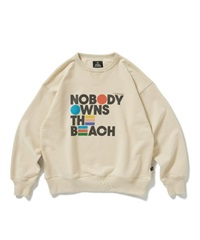 NOBODY OWNS THE BEACH CREW SWEAT(BEIGE-M)