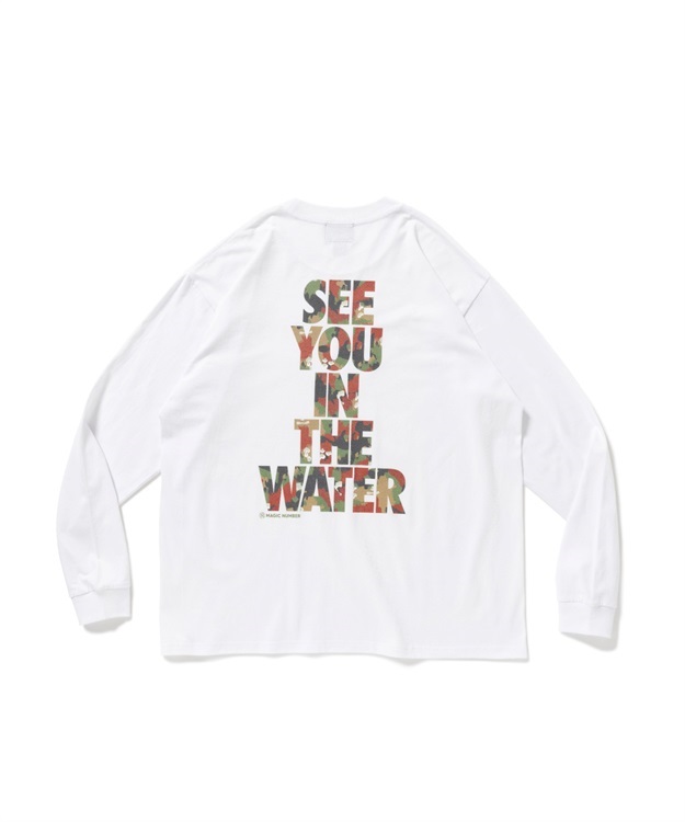 SEE YOU IN THE WATER L/S CAMO T-SHIRT(WHITE-M)