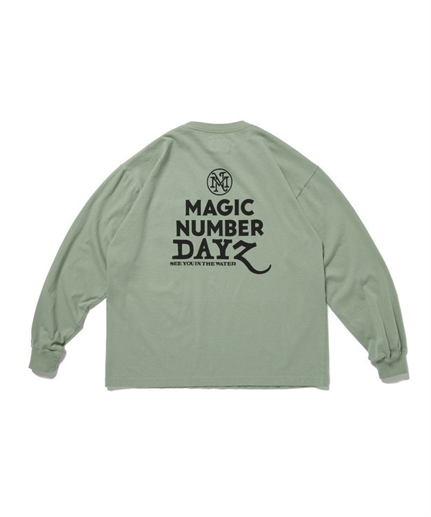 STOCKDAYZ US COTTON L/S T-SHIRT(SAGE GREEN-M)