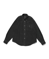WASHED BLEACH B.D SHIRT(BLACK-M)