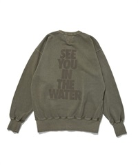 SEE YOU IN THE WATER PIGMENT CREW SWEAT(OLIVE-M)
