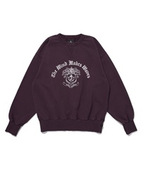 CREST WASHED CREW SWEAT(BURGUNDY-M)