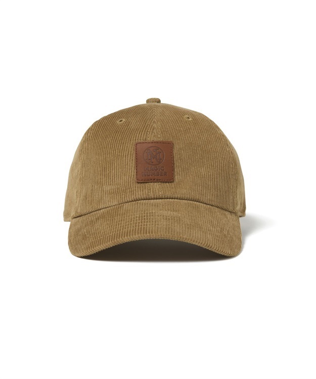 LEATHER PATCH CORDUROY LOW CAP(BROWN-F)