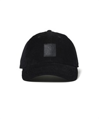 LEATHER PATCH CORDUROY LOW CAP(BLACK-F)