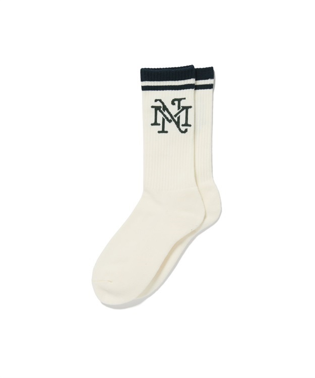 EMBLEM RETRO SOCKS(WHITE×GREEN-F)