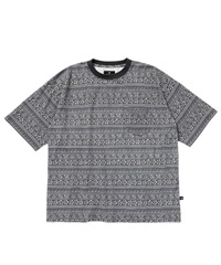 FLOWER BORDER T-SHIRT(BLACK-M)