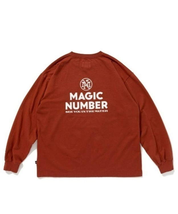 STOCK LOGO US COTTON L/S T-SHIRT(BURGUNDY-M)