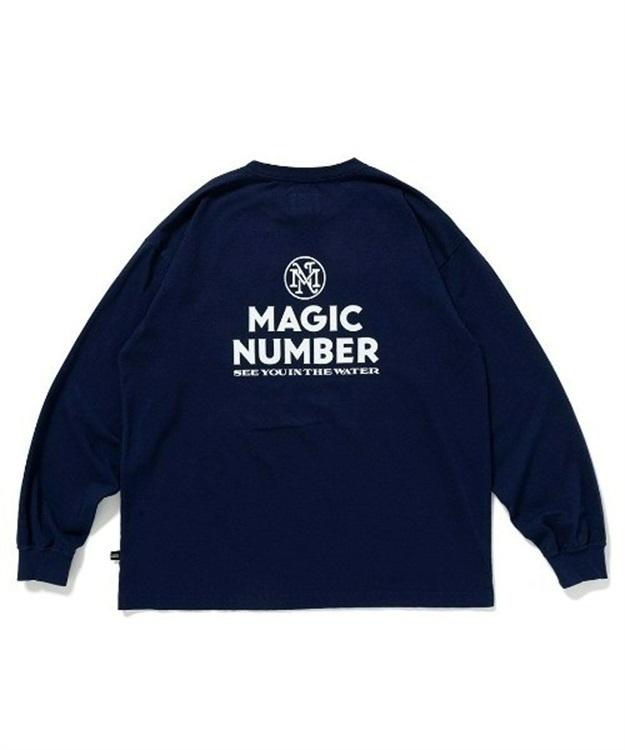 STOCK LOGO US COTTON L/S T-SHIRT(NAVY-M)