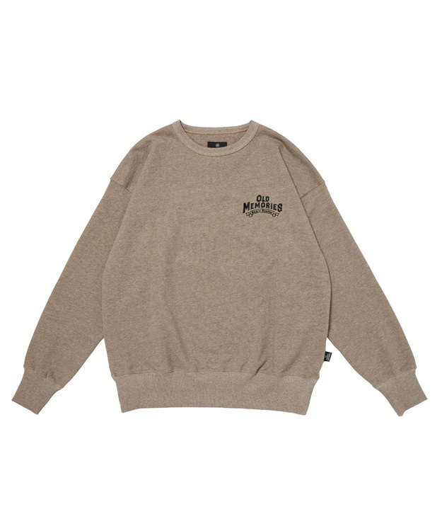 OLD MEMORIES CREW SWEAT(BROWN ASH-M)