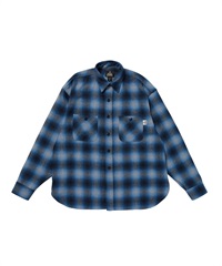 OMBRE CHECK WORK SHIRT(BLUE-M)