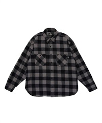 BLOCK CHECK WORK SHIRT(GREY×BLACK-M)