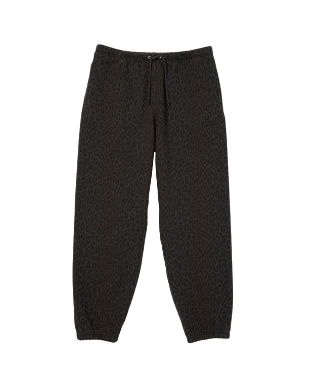 LEOPARD BLEACH SWEAT PANTS(CHARCOAL GREY-M)