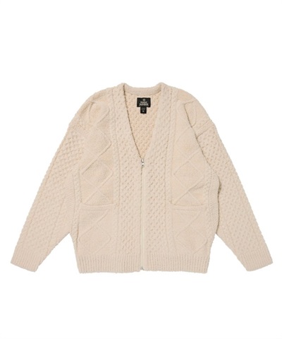 SHAGGY YARN CARDIGAN  KNIT