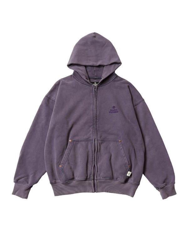 POWDER BLEACH ZIP HOOD SWEAT
