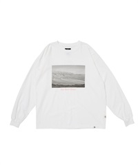 GOOD TIMES US COTTON L/S T-SHIRT(WHITE×PINK-M)