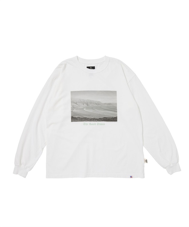 GOOD TIMES US COTTON L/S T-SHIRT(WHITE×MINT-M)