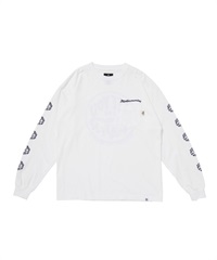 ALL XV US COTTON L/S T-SHIRT(WHITE×NAVY-M)