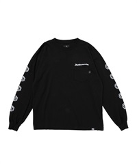 ALL XV US COTTON L/S T-SHIRT(BLACK×WHITE-M)