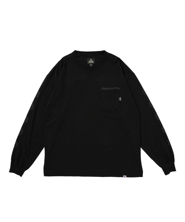 ALL XV US COTTON L/S T-SHIRT(BLACK×CHARCOAL GREY-M)