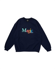 MULTI COLOR CREW SWEAT(NAVY-M)