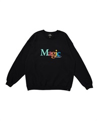 MULTI COLOR CREW SWEAT(BLACK-M)