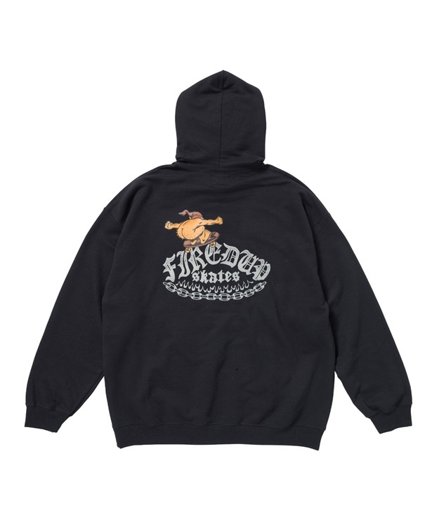 FIRED UP × MAGIC NUMBER SKATE GREMLIN SWEAT PARKA(BLACK-L)