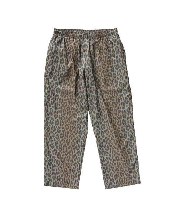 RAYON TWILL LEOPARD BEACH PANTS