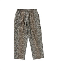 RAYON TWILL LEOPARD BEACH PANTS(BROWN-M)