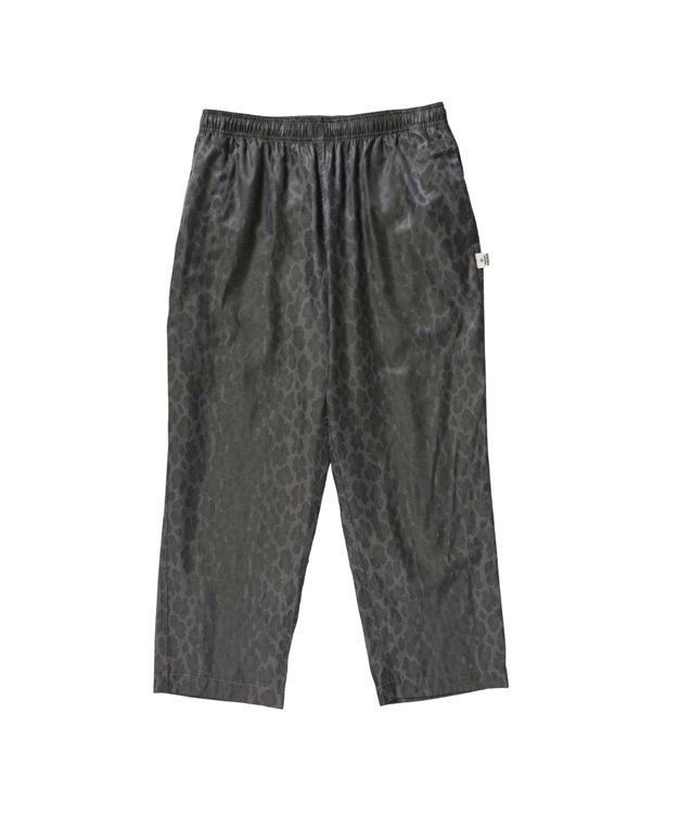 RAYON TWILL LEOPARD BEACH PANTS(BLACK-M)
