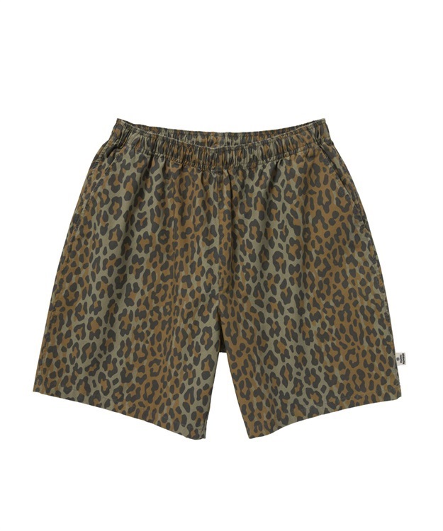 COTTON RIP LEOPARD BEACH PANTS(BROWN-M)