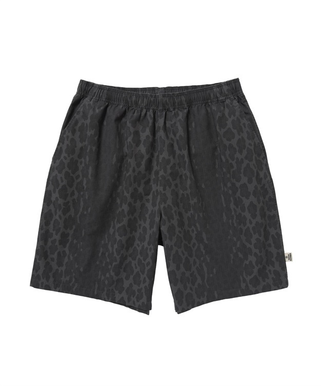 COTTON RIP LEOPARD BEACH PANTS(BLACK-M)