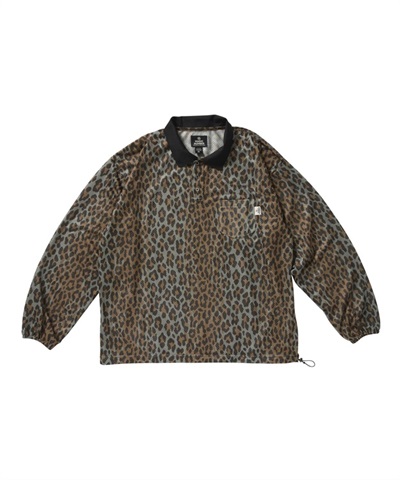 MESH LEOPARD POLO-SHIRT