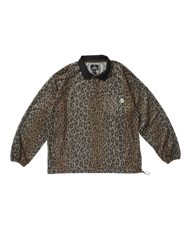 MESH LEOPARD POLO-SHIRT
