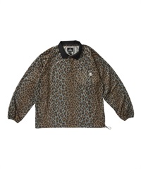 MESH LEOPARD POLO-SHIRT(BROWN-M)
