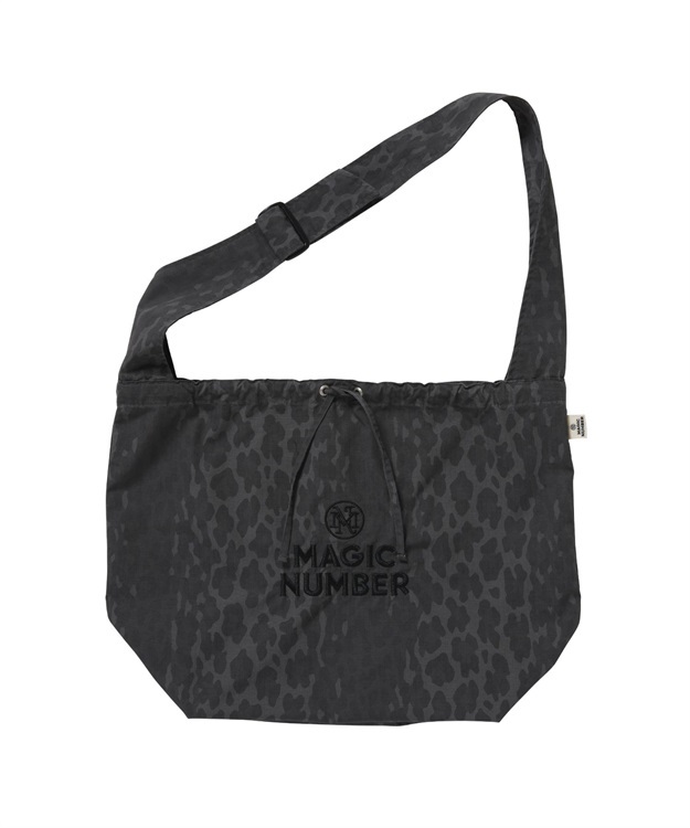 COTTON RIP LEOPARD TOTE BAG(BLACK-F)